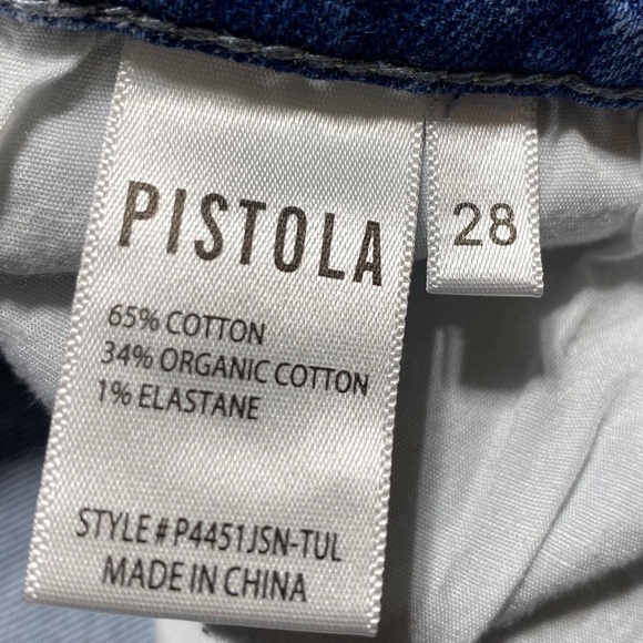 Pistola Womens Nova Relaxed Cut Off High Rise Shorts Size 28 Tulum Blue - Picture 7 of 12